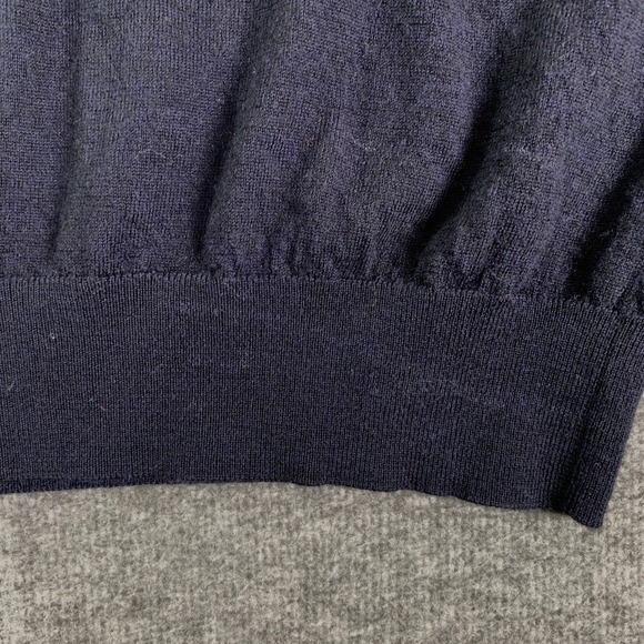 Suitsupply Wool Sweater Men Large Blue Long Sleeve Pullover Old Money - Picture 4 of 11